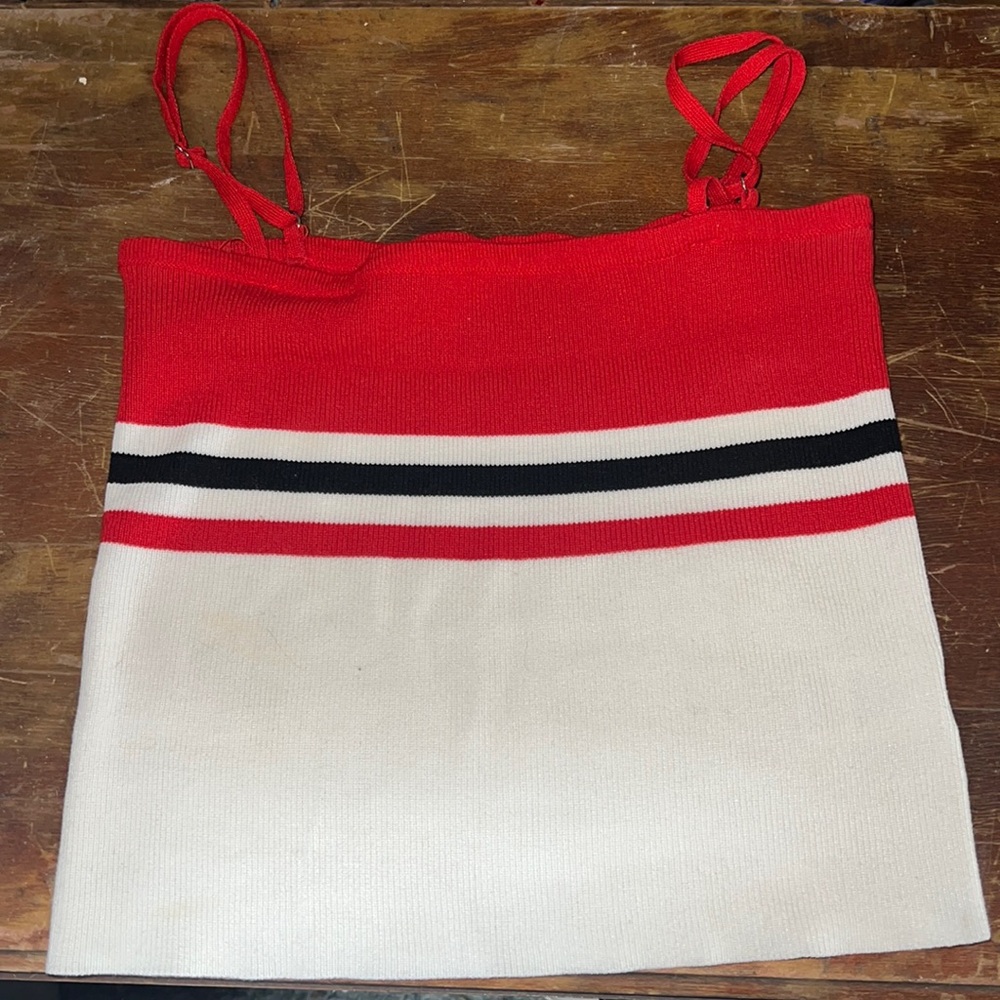 Summer Red Striped Tank